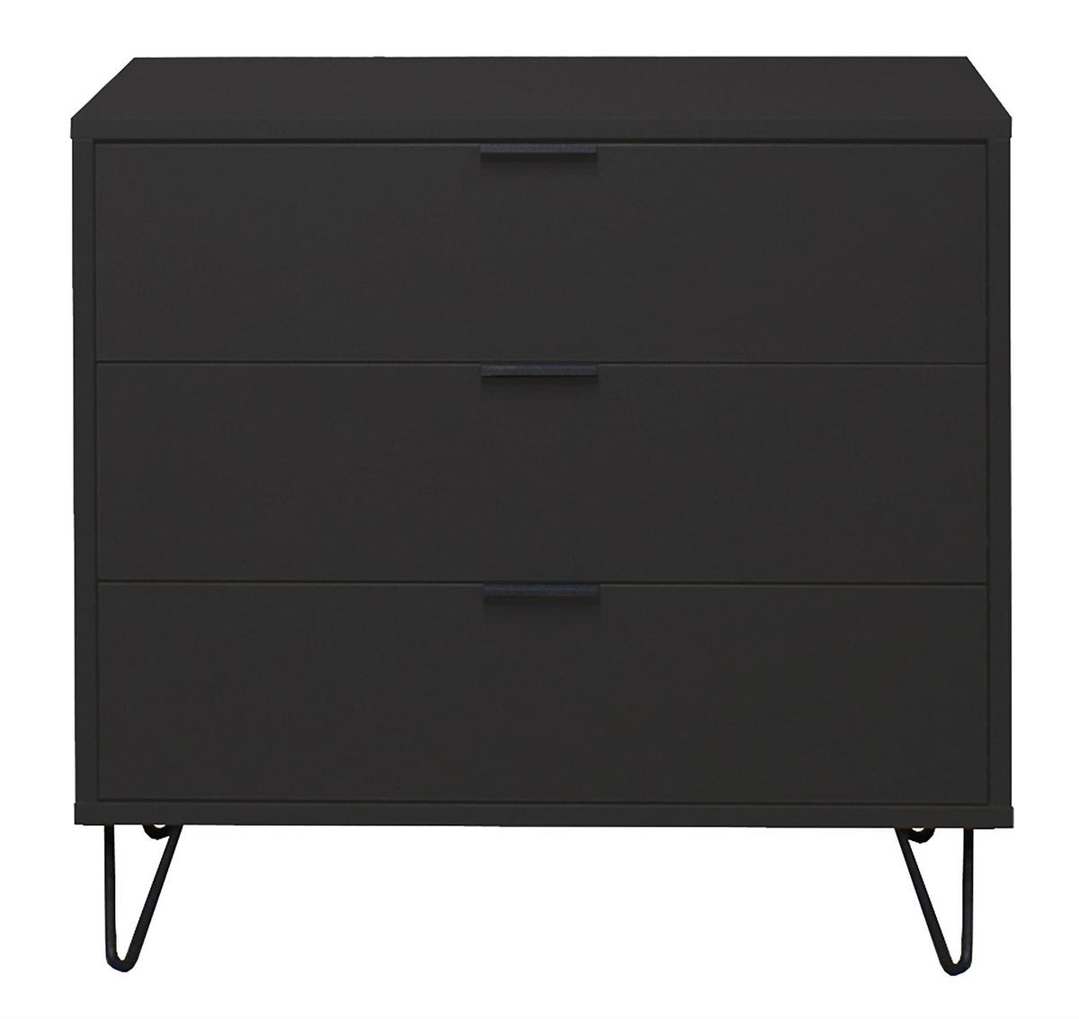 KOMMODE Erna 81x45x82 Anthrazit matt Lack - Anthrazit, Holzwerkstoff (81/82/45cm) - 58aufmkessel