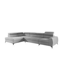 ECKSOFA Toronto Xl - Hellgrau, Holzwerkstoff/Textil (340/200cm) - Fun Möbel