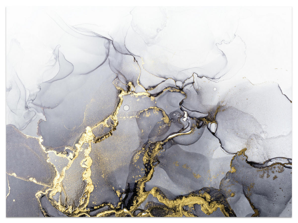 FOTOTAPETE Moderne Abstraktion Marmor Muster 500x350 - Gelb/Weiß, Papier (500/350cm) - Muralo