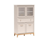 VITRINE Windsor W-5 92 x 150,5 x 40,5 cm Kaschmir - Kaschmir/Eichefarben, Eichenholz/Holzwerkstoff (92/150.5/40.5cm) - Koseto
