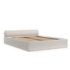 POLSTERBETT Solvo mit Stauraum 180/200 cm Hellbeige im Neve Stoff - Beige/Schwarz, Holz/Holzwerkstoff (180/200cm) - AltaBeds