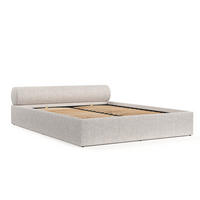 POLSTERBETT Solvo mit Stauraum 140/200 cm Hellbeige im Neve Stoff - Beige/Schwarz, Holz/Holzwerkstoff (140/200cm) - AltaBeds