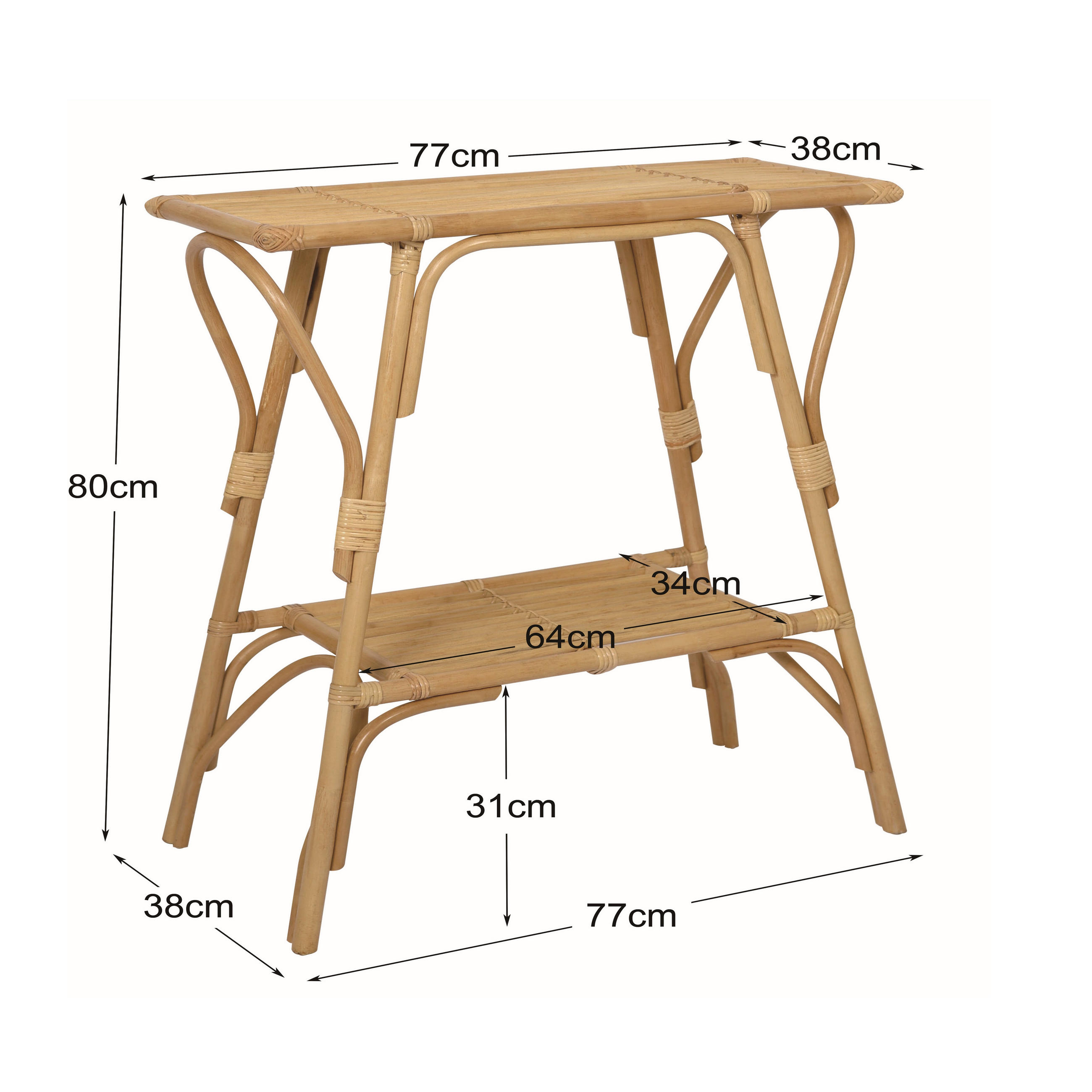 Thumbnail - Nordlys Konsolentisch, Braun, Holz, 77x80x38 cm, Wohnzimmer, Wohnzimmertische, Konsolentische