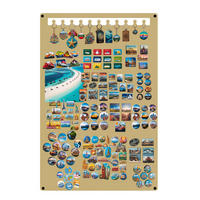 MAGNETTAFEL mit Schlüsselhaken Oben Goldfarben 49x74 cm - Goldfarben, Metall (49/74/0.7cm) - ANWICAR