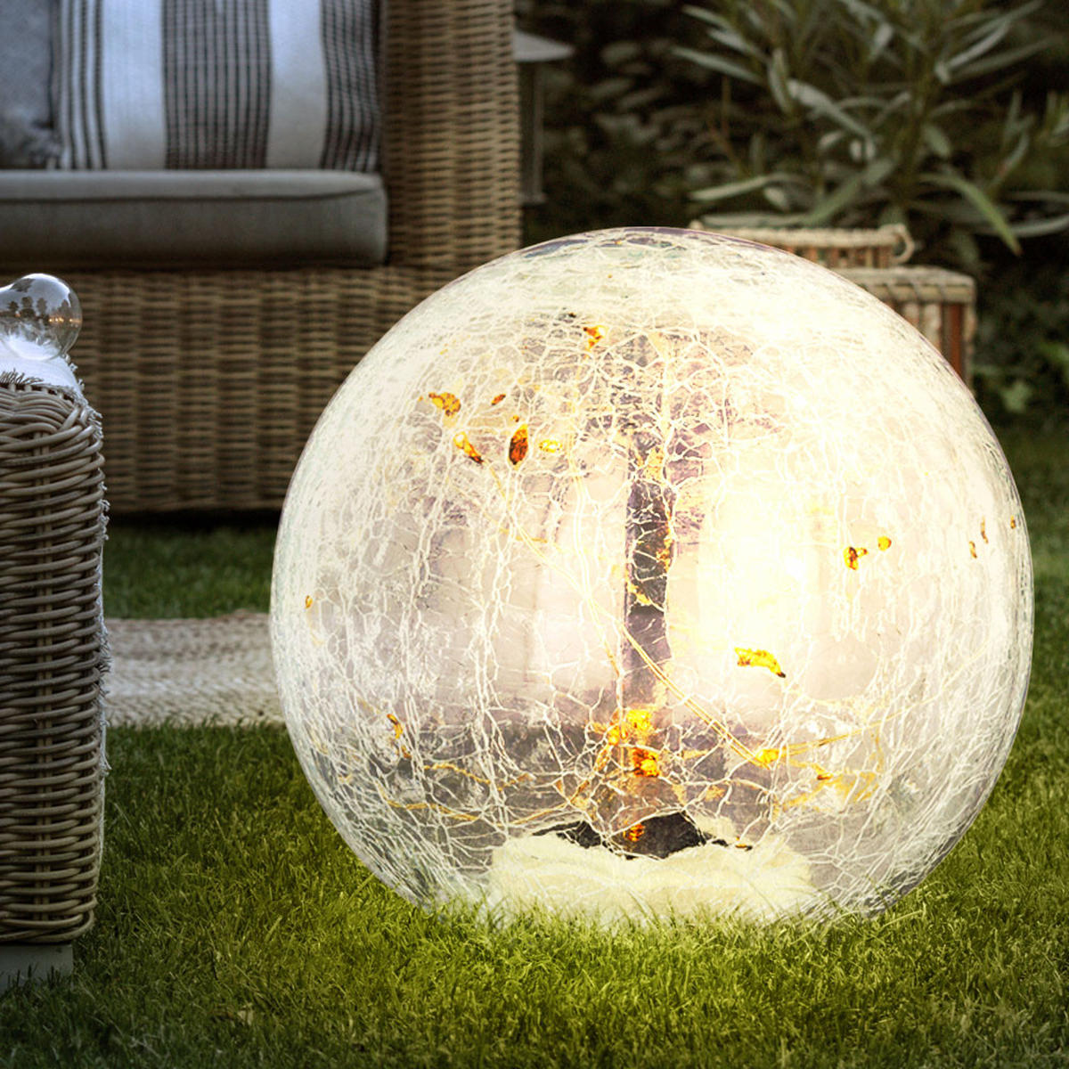 LED AUSSENLEUCHTE Solarleuchte klar Glas - Klar, Glas (15/15/25.5cm)