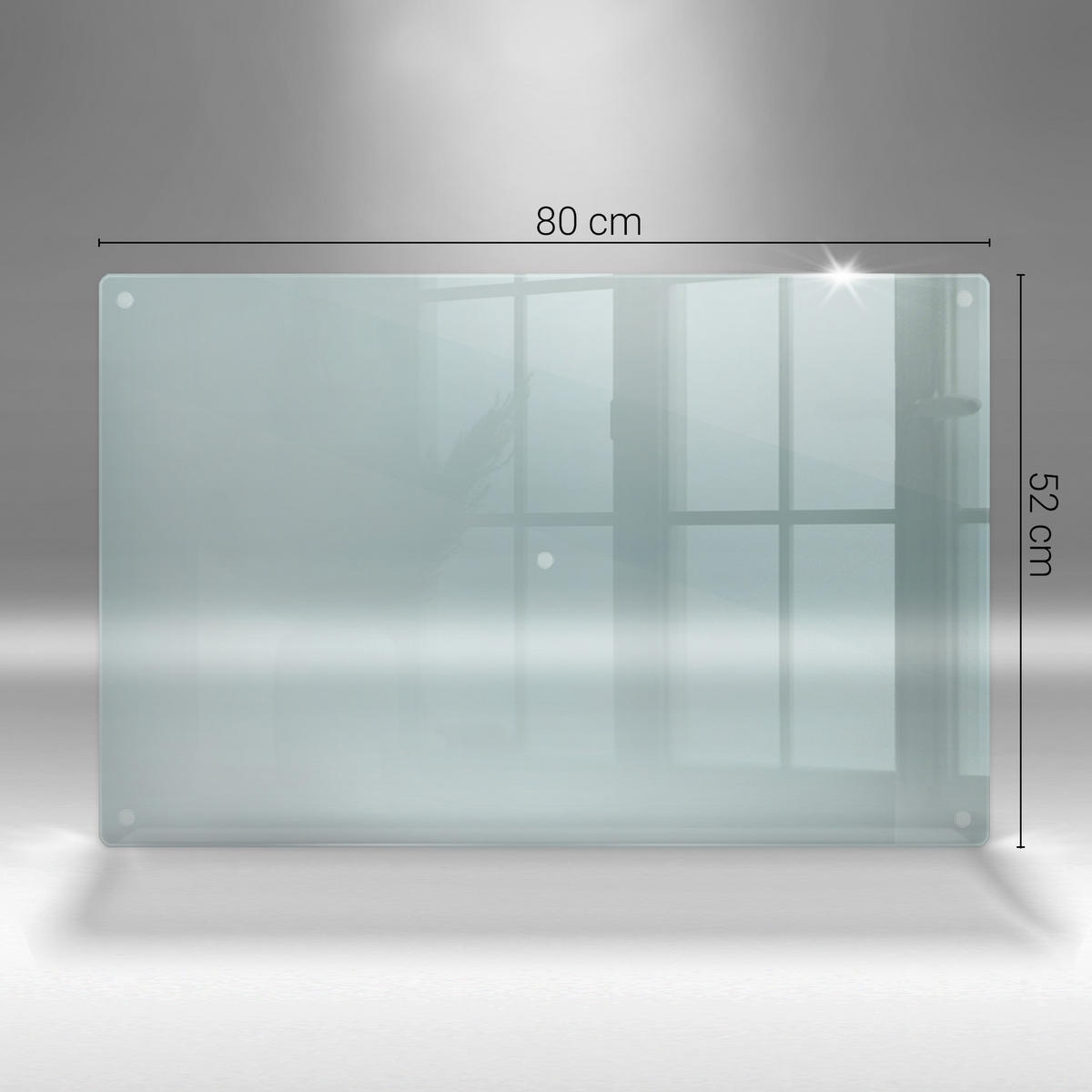 HERDABDECKPLATTE 80x52 cm Transparent - Transparent, Glas (80/0.4/52cm) - TULUP