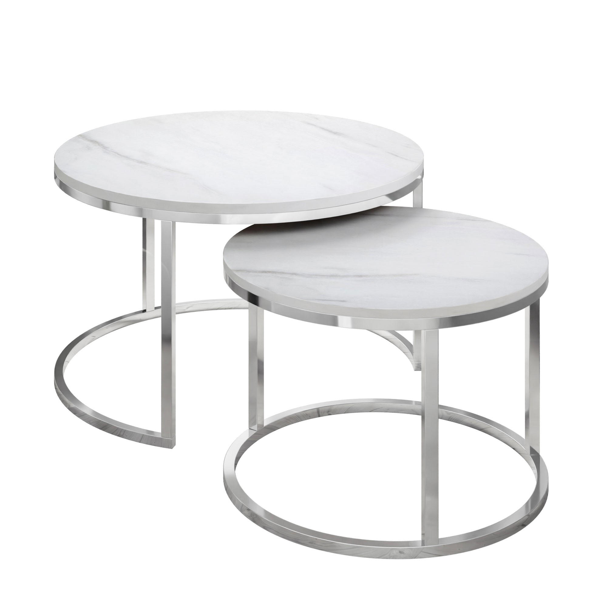 Lookway Couchtisch Silber 70x48x70 cm