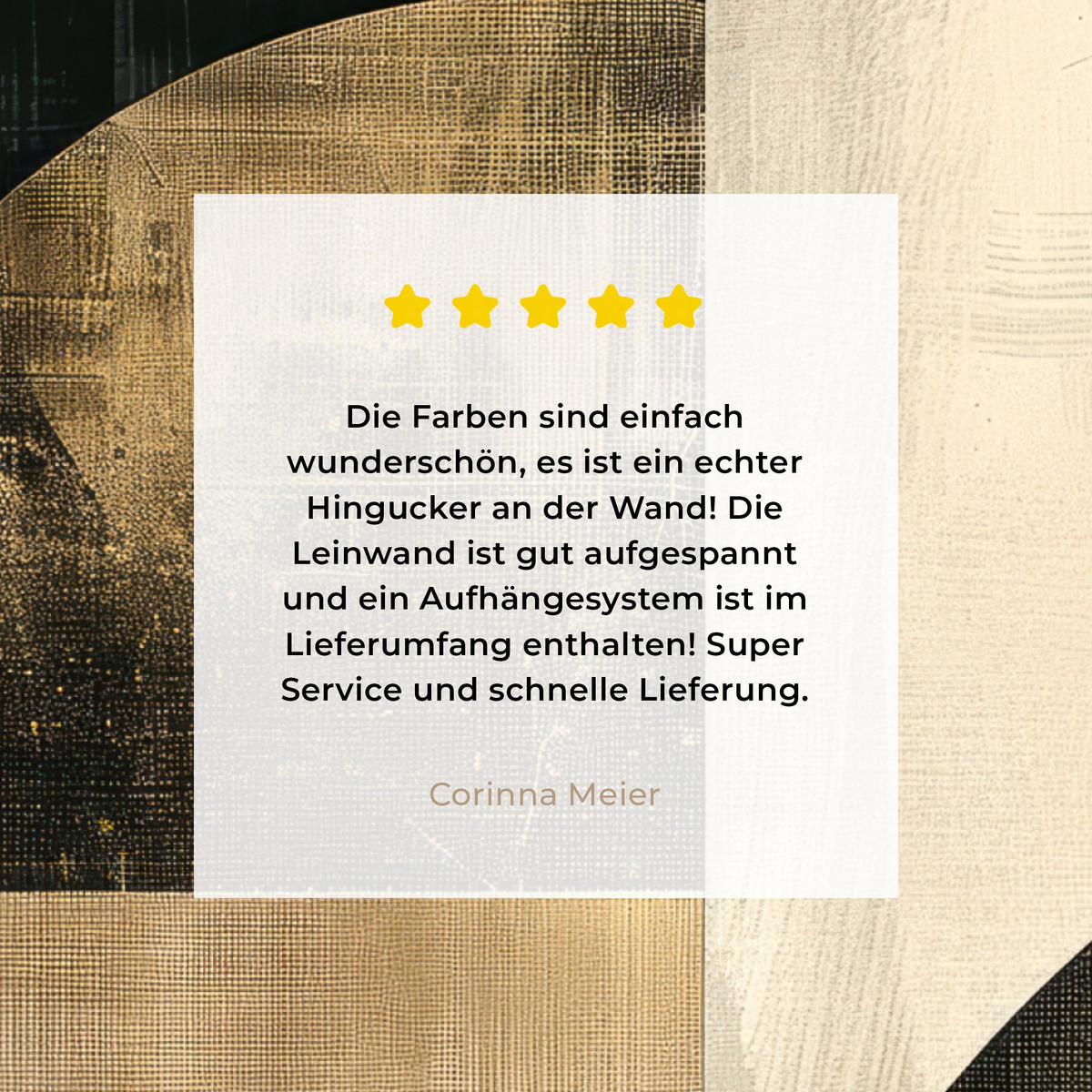 LEINWANDBILD Abstrakt - Geometrische Formen - Schwarz - Gold 90x90 cm - Ecru, Textil (90/90cm) - MuchoWow