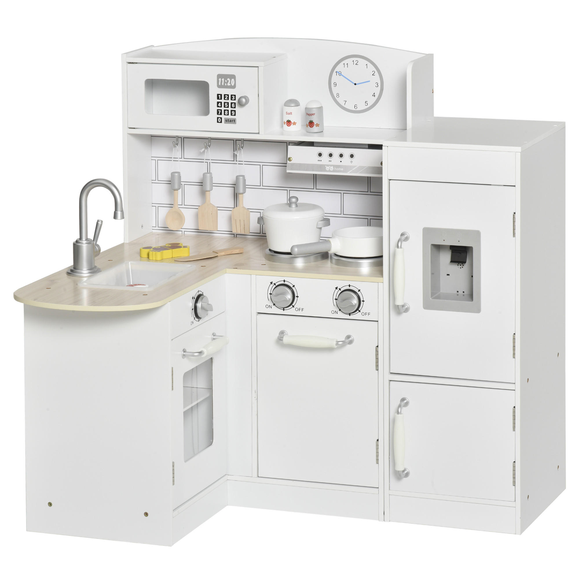 SPIELKÜCHE DE-18721 Weiß - Weiß, Holzwerkstoff (86/64/84.5cm) - ComfortXL