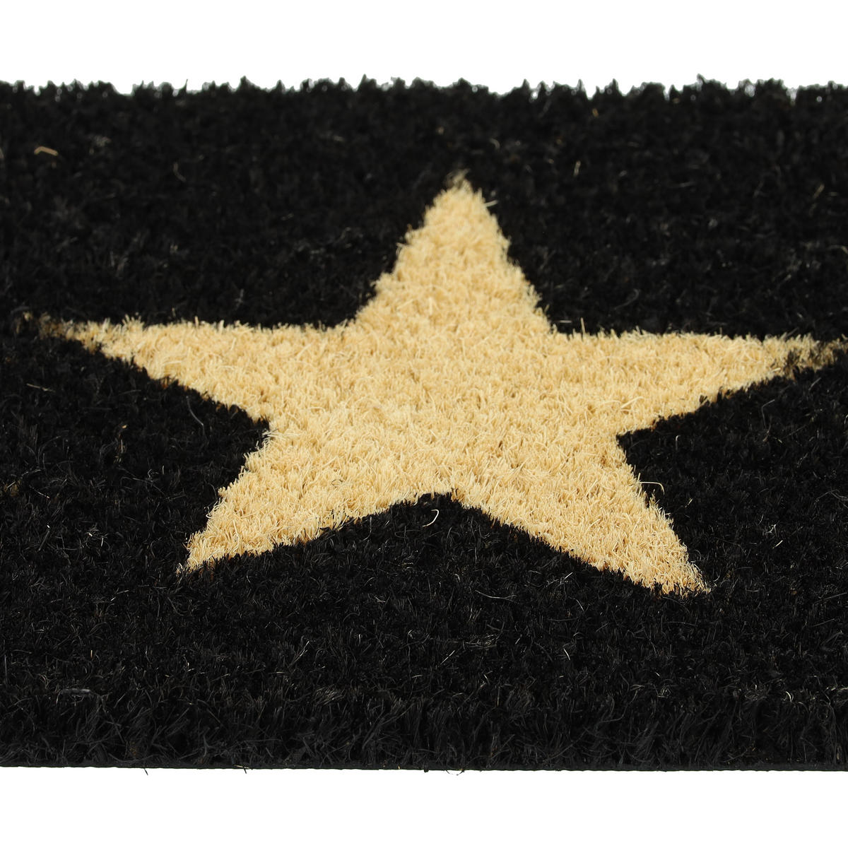 FUSSMATTE - Schwarz, Kunststoff/Textil (75/25cm) - Relaxdays