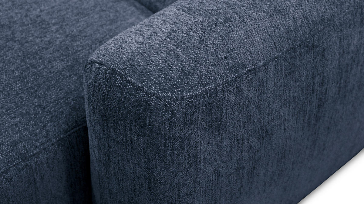 ECKSOFA NERO 4-Sitzer, dunkelblau - Schwarz/Dunkelblau, Holz/Textil (272/81/159cm) - Courtois Laville