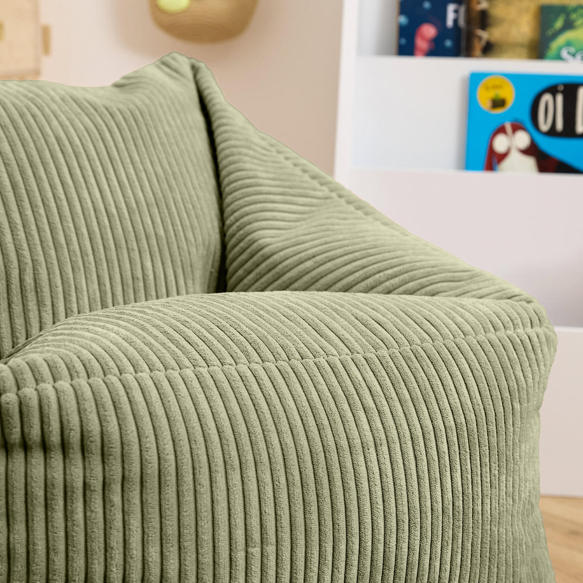 SITZSACK Flauschig für Kinder 2-tlg. - Salbeigrün/Grün, Textil (55/44/55cm) - icon