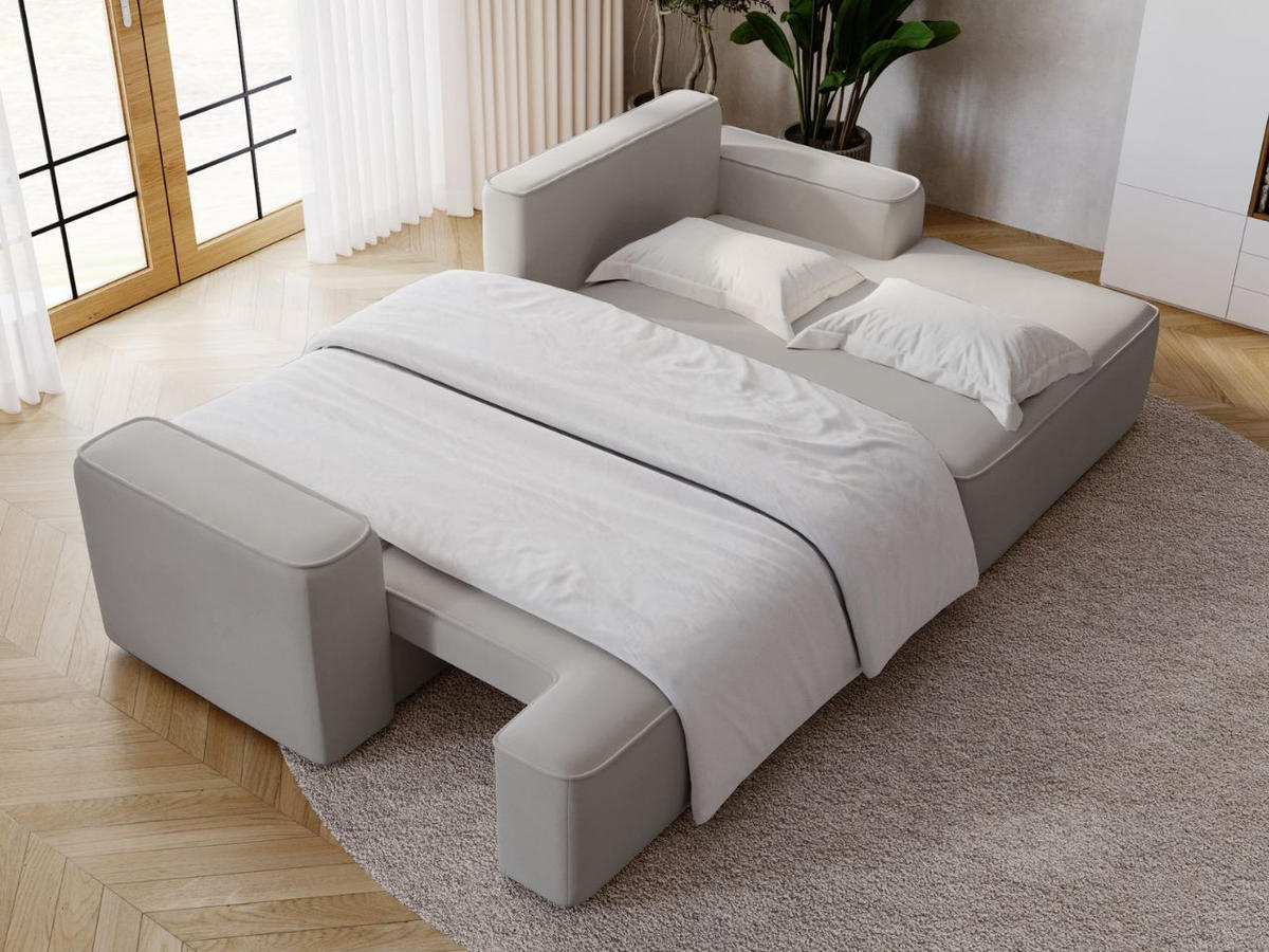 ECKSOFA California Hellgrau Rechts - Hellgrau, Holz/Textil (270/165cm) - Graingold