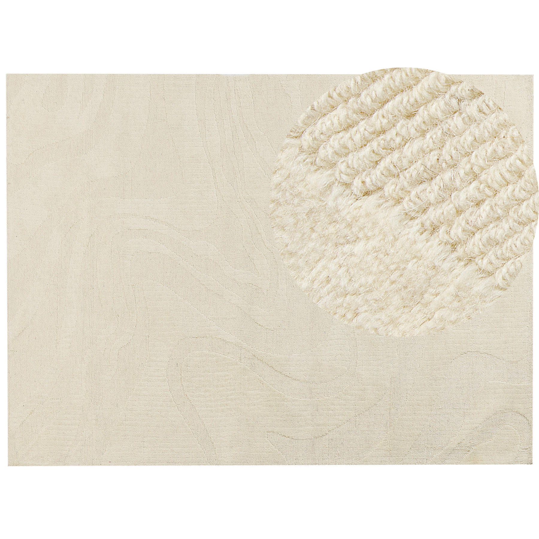TEPPICH Beige 300/400 cm Wolle Sasnak - Beige, Textil (300/400cm) - Beliani