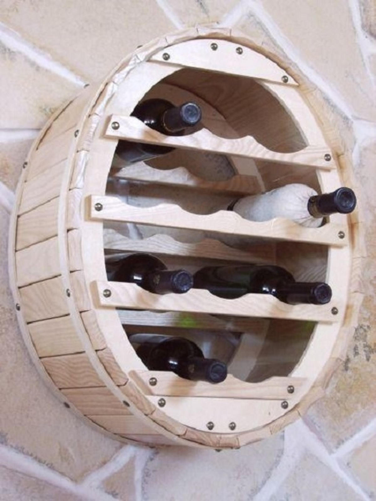 WEINREGAL für die Wand 12 Flaschen Holz - Braun, Holz (45/56/24cm) - DanDiBo