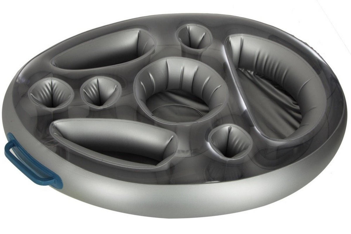 SCHWIMMBAR Schwimmende Poolbar - Grau, Kunststoff (65/65/10cm)