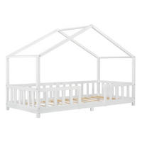 HAUSBETT Treviolo - Weiß, Holz (90/200cm) - [en.casa]
