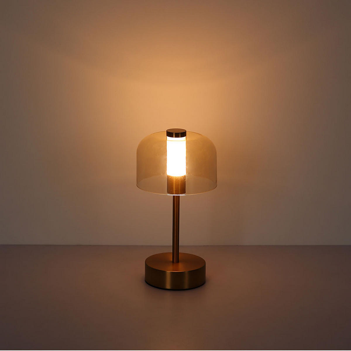TISCHLEUCHTE LED, goldfarben, Touchdimmer - Goldfarben, Metall (13/13/25cm) - Globo Lighting