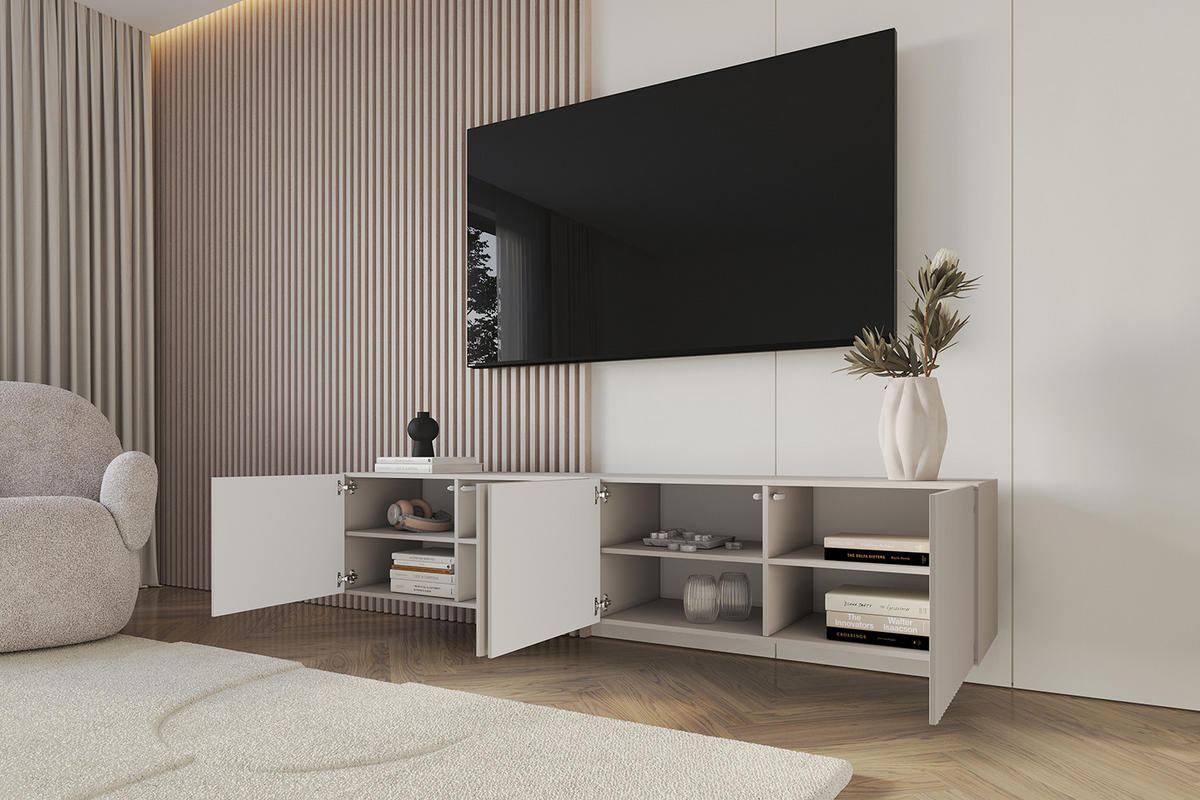 LOWBOARD NOA-2-W 2x100x40x41 cm - Kaschmir - Kaschmir, Holzwerkstoff (200/40/41cm) - ALTDECOR