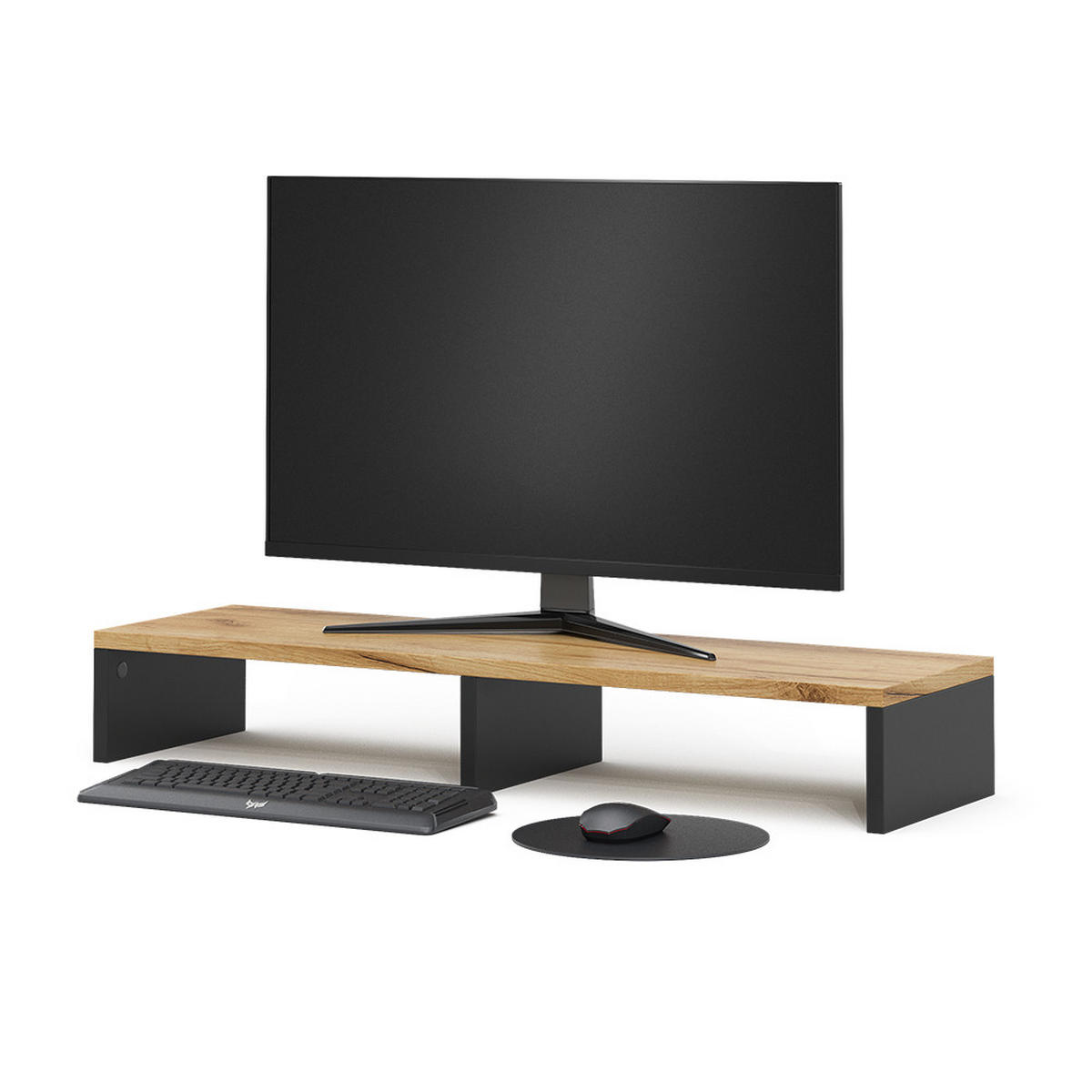 STOJAN NA MONITOR Tomy Antracit/zlatý dub - medově dubová/antracitová, kompozitní dřevo (23.5/80/12cm) - Vicco