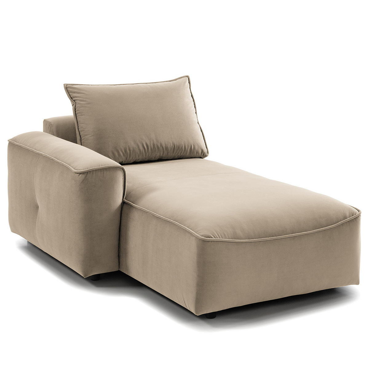 MODULLONGCHAIR - Beige, Holz/Textil (170/82/105cm) - home24