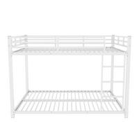 KINDERBETT Weiß Liegefläche 140/200 cm, Etagenbett, Metallrahmen, Lattenrost - Weiß, Metall (140/200cm) - PANGIVO