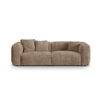 SOFA modular Martina aus Cord eichel 3 Sitzplätze - Rotbraun, Textil (106/75/240cm) - Micadoni