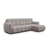 ECKSOFA MELLOW 4-Sitzer, beige - Beige/Schwarz, Holz/Textil (262/156cm) - Courtois Laville