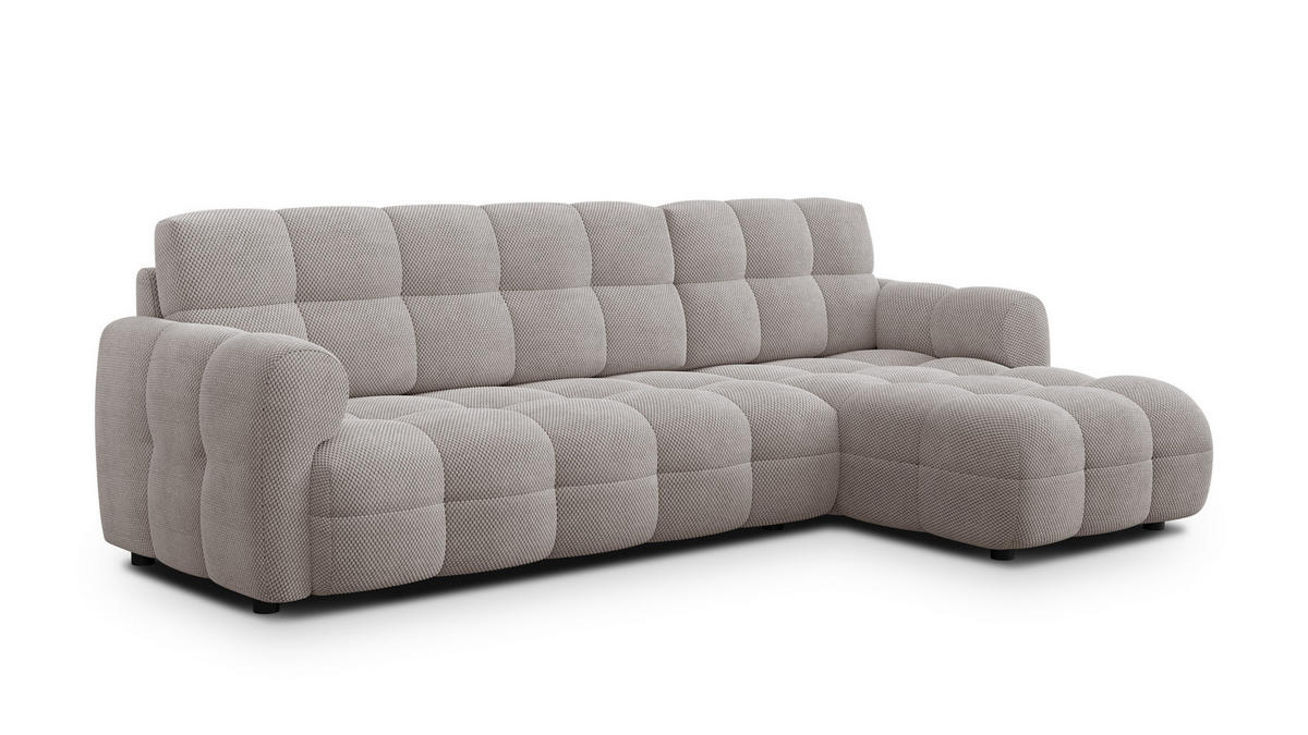 ECKSOFA MELLOW 4-Sitzer, beige - Beige/Schwarz, Holz/Textil (262/156cm) - Courtois Laville