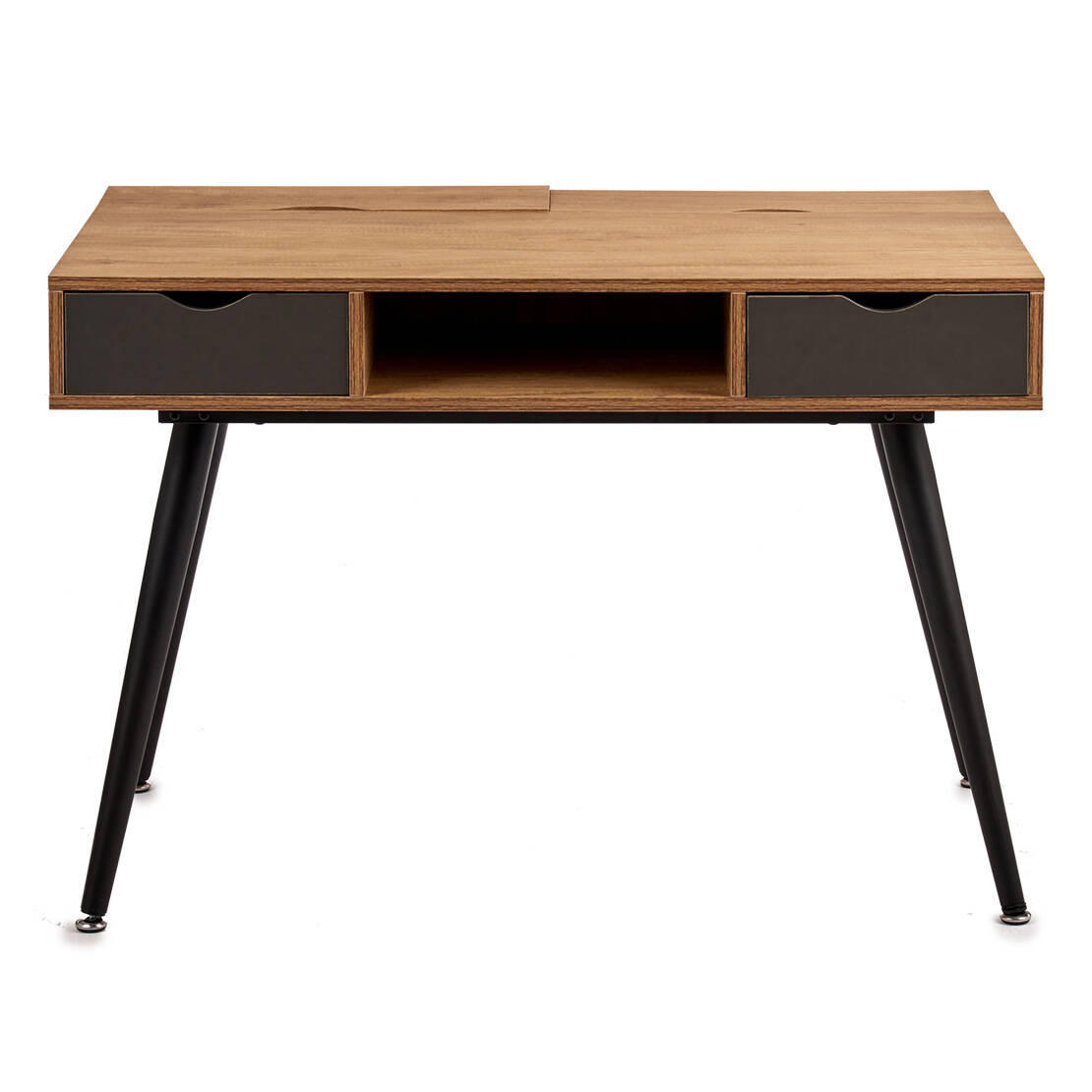 Thumbnail - Giftdecor Schreibtisch, Braun, Holz, 60x75x110 cm, Arbeitszimmer, Schreibtische, Bürotische