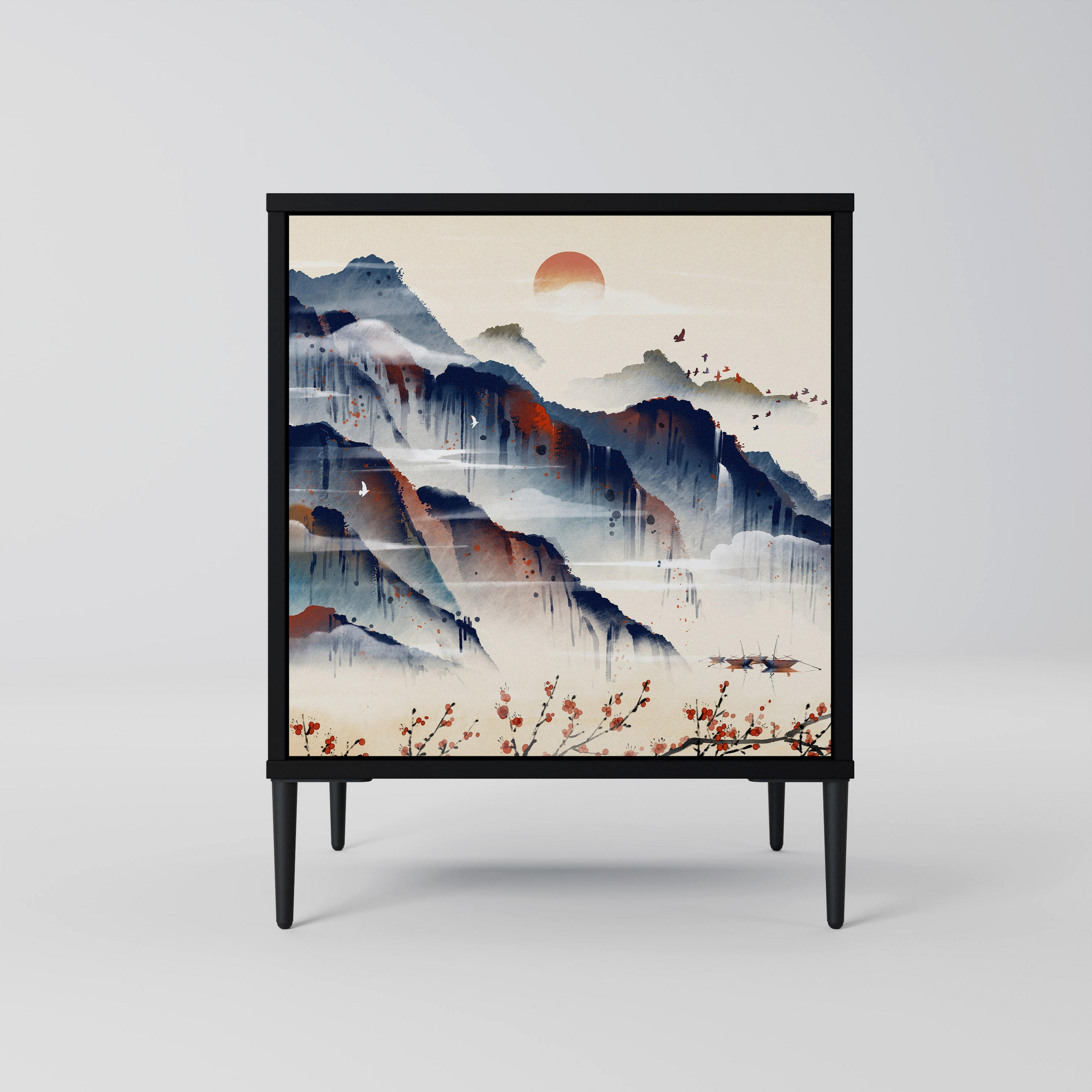 SpaceRebels Sideboard Schwarz 57.5x72.5x42 cm