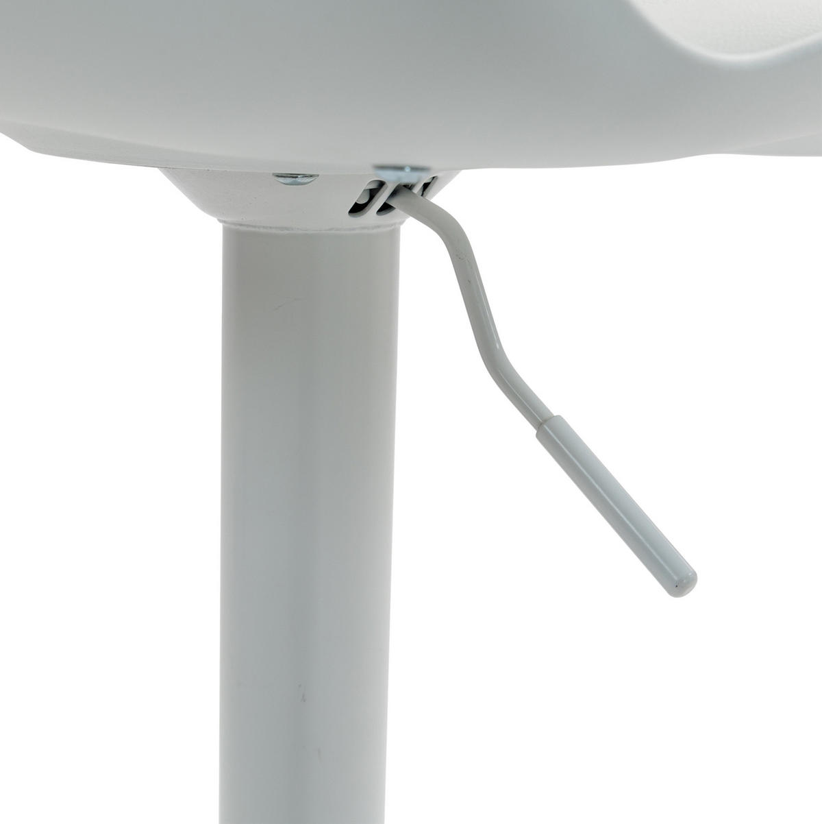 BARHOCKER 2er-Set Weiß drehbar und höhenverstellbar - Weiß, Metall (44/80/43cm) - MIVRAY