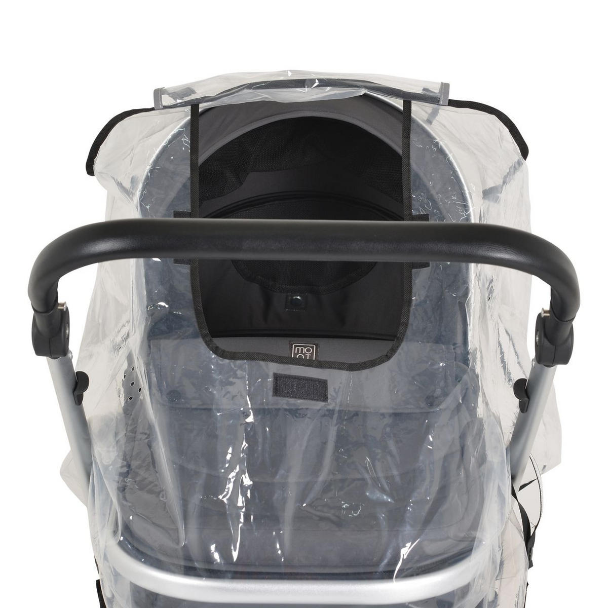 KINDERWAGEN-REGENSCHUTZ Bimbro transparent Kinderwagen-Regenschutz universal, Belüftungslöcher, für Einsitzer - Weiß, Kunststoff (56/94/94cm) - Moni