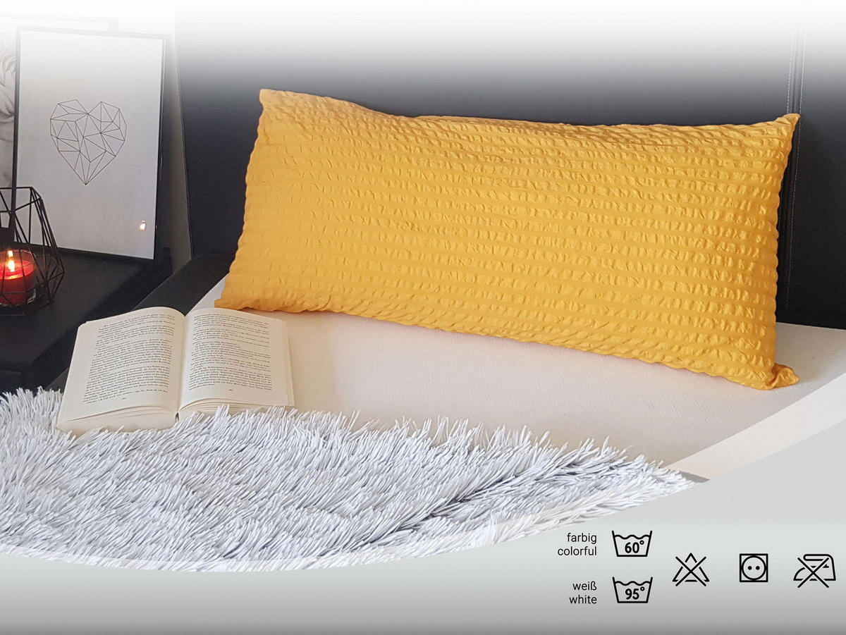 KISSENBEZUG, 2er-Set, 40x80 cm, 100% Baumwolle, Orange - Orange, Textil (40/80cm) - Zollner
