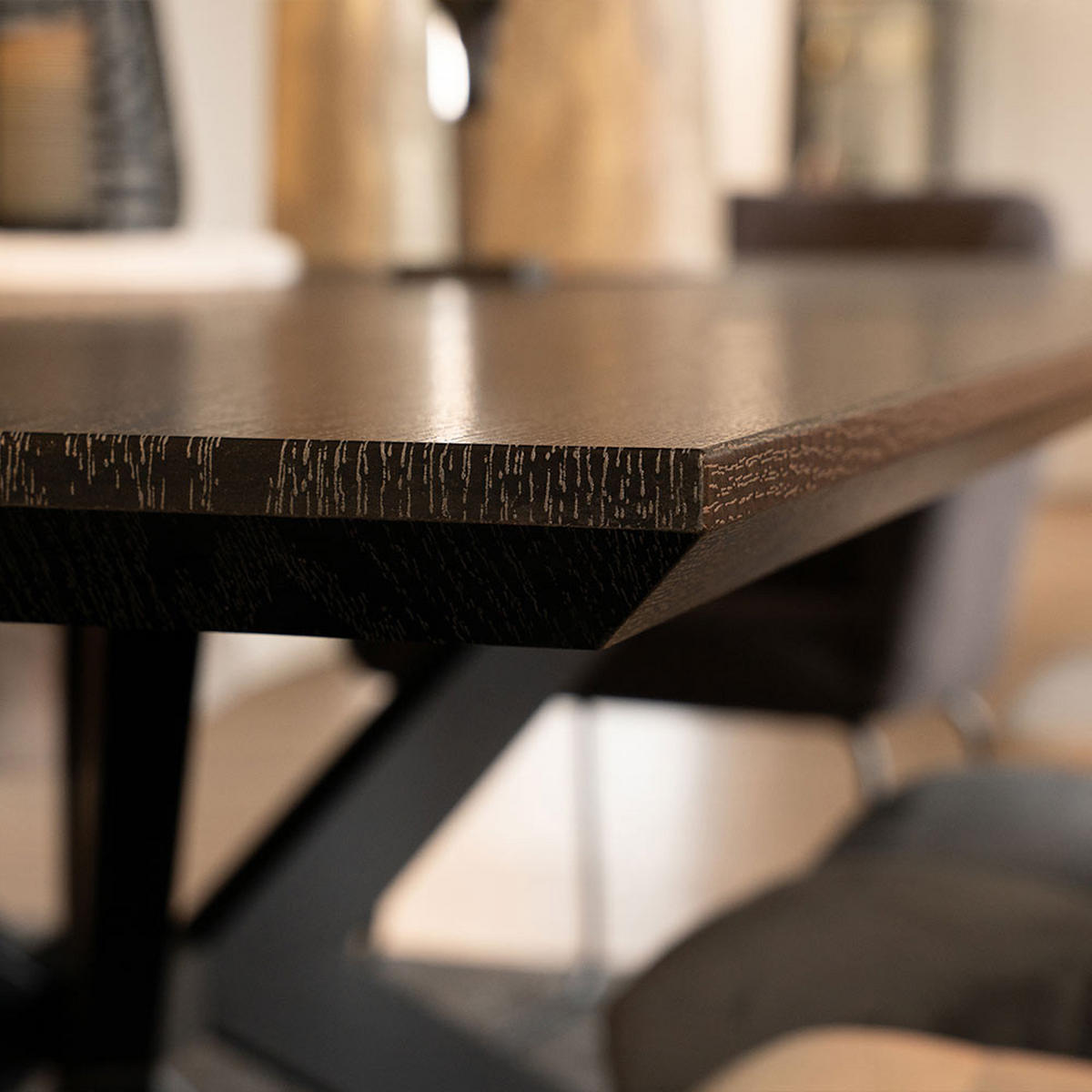 ESSTISCH ECKIG AVENCIA - Dark Oak, 160 x 100 cm - Schwarz, Holz (160/100/76cm) - Home Deluxe
