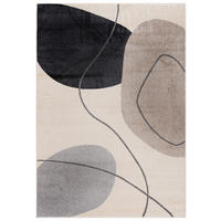 TEPPICH Beige Geometrisch In-Outdoor Pflanzlich Kurzflor Rechteckig 160 x 230 cm - Taupe/Beige, Textil (160/230cm) - Mazovia
