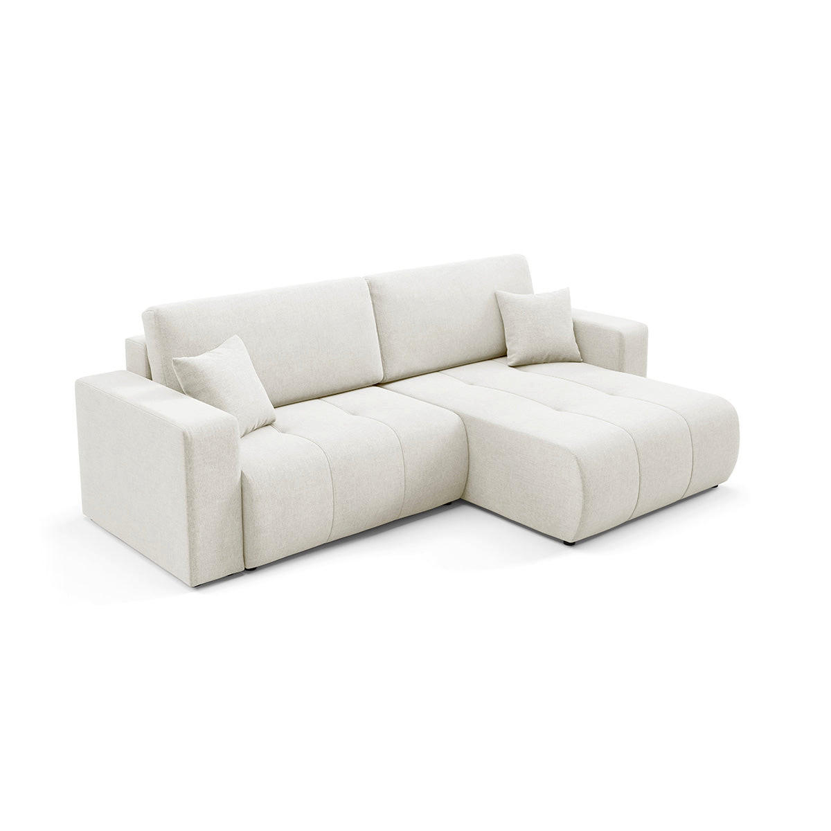 ECKSOFA Giulia 3 Sitzplätze Weiß - Weiß, Holz (244/149cm) - Petits-meubles