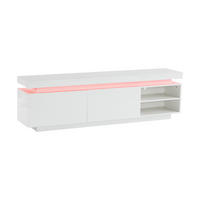 LOWBOARD DE-40309 mit LED und Hochglanzfront Weiß - Weiß, Holzwerkstoff (170/50/35cm) - ComfortXL