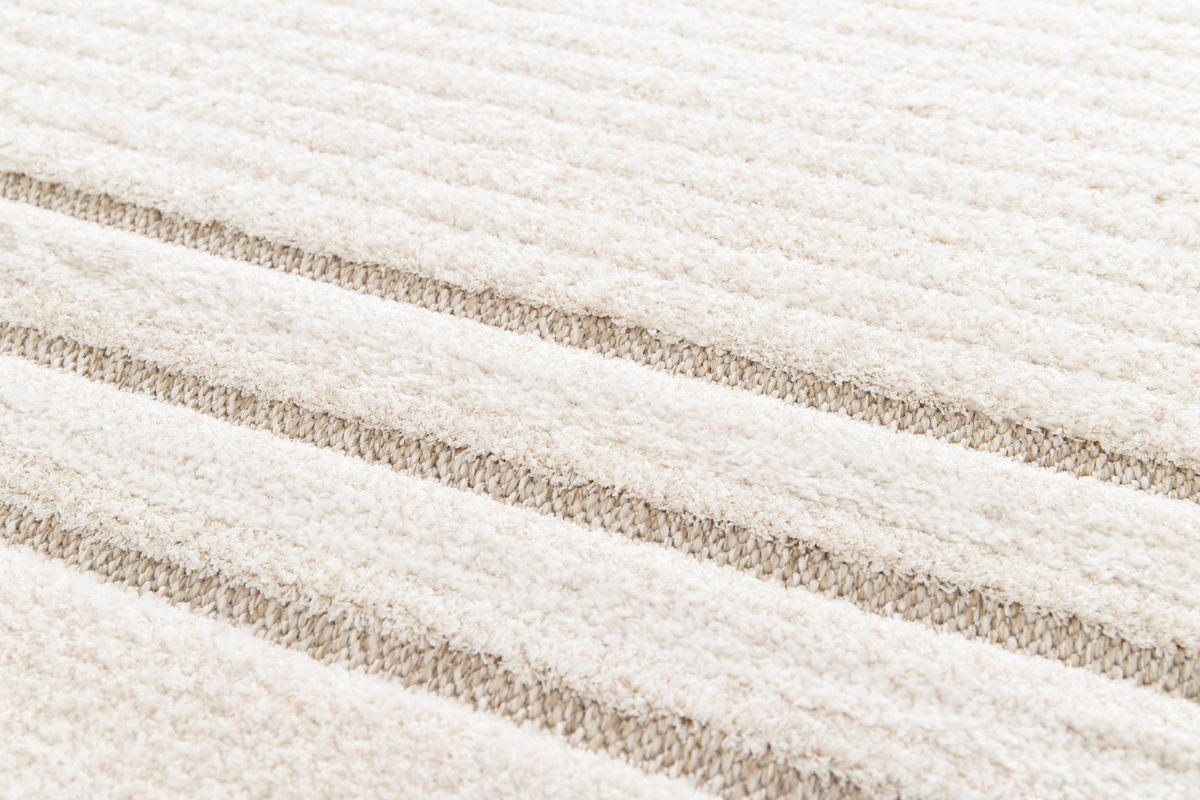 TEPPICH Design Relief-Effekt beige - Beige, Textil (120/170cm) - AFK Living