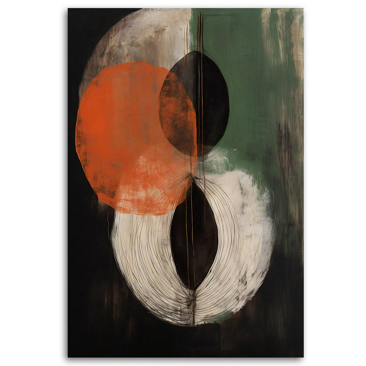 KUNSTDRUCK Grün 40/60 cm - Grün, Textil (40/60cm) - KUNSTLOFT