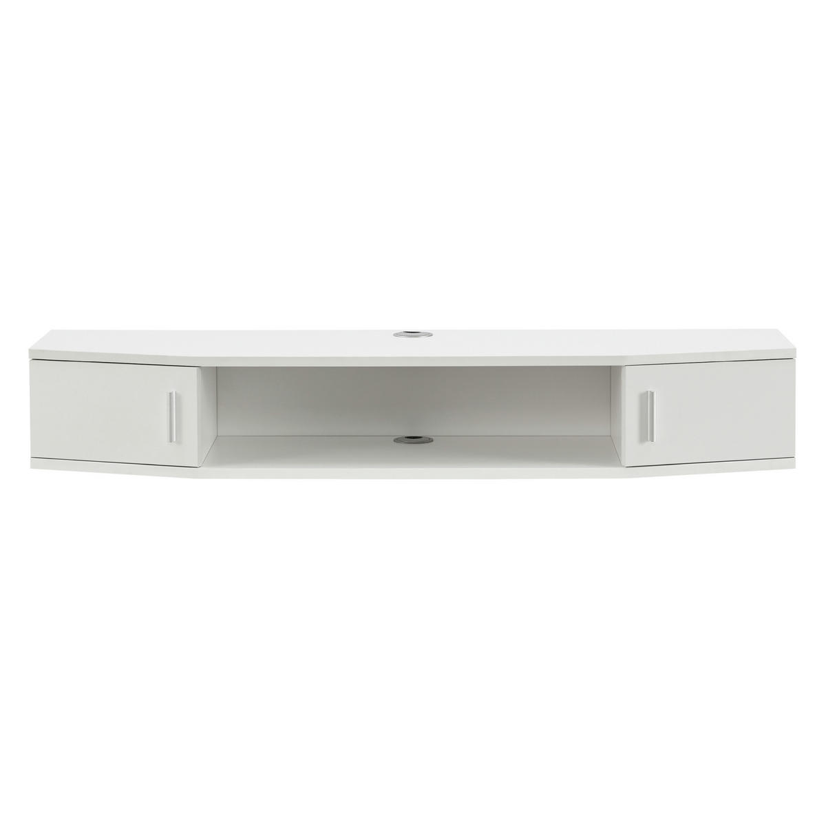 TV-WANDREGAL Tørring - Weiß, Holzwerkstoff (110/17.5/30cm) - [en.casa]
