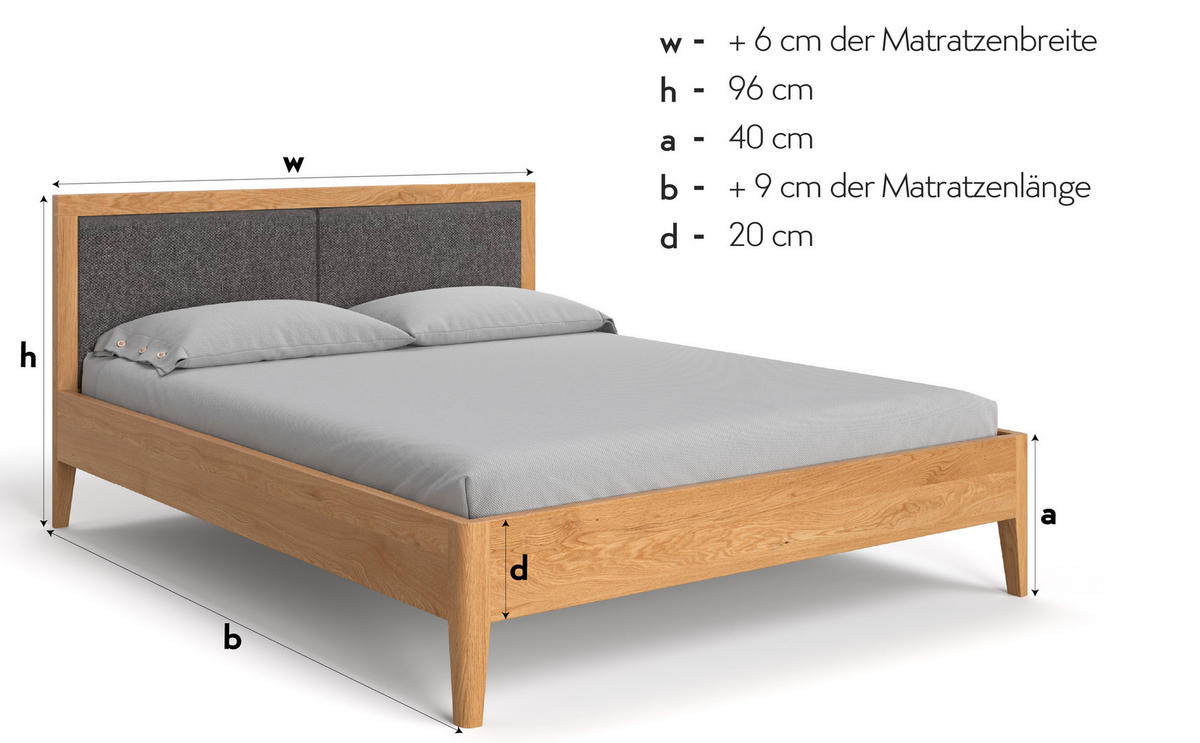 MASSIVHOLZBETT Silva aus Eiche 200x200 cm - Eichefarben/Braun, Holz (200/200cm) - Danzz