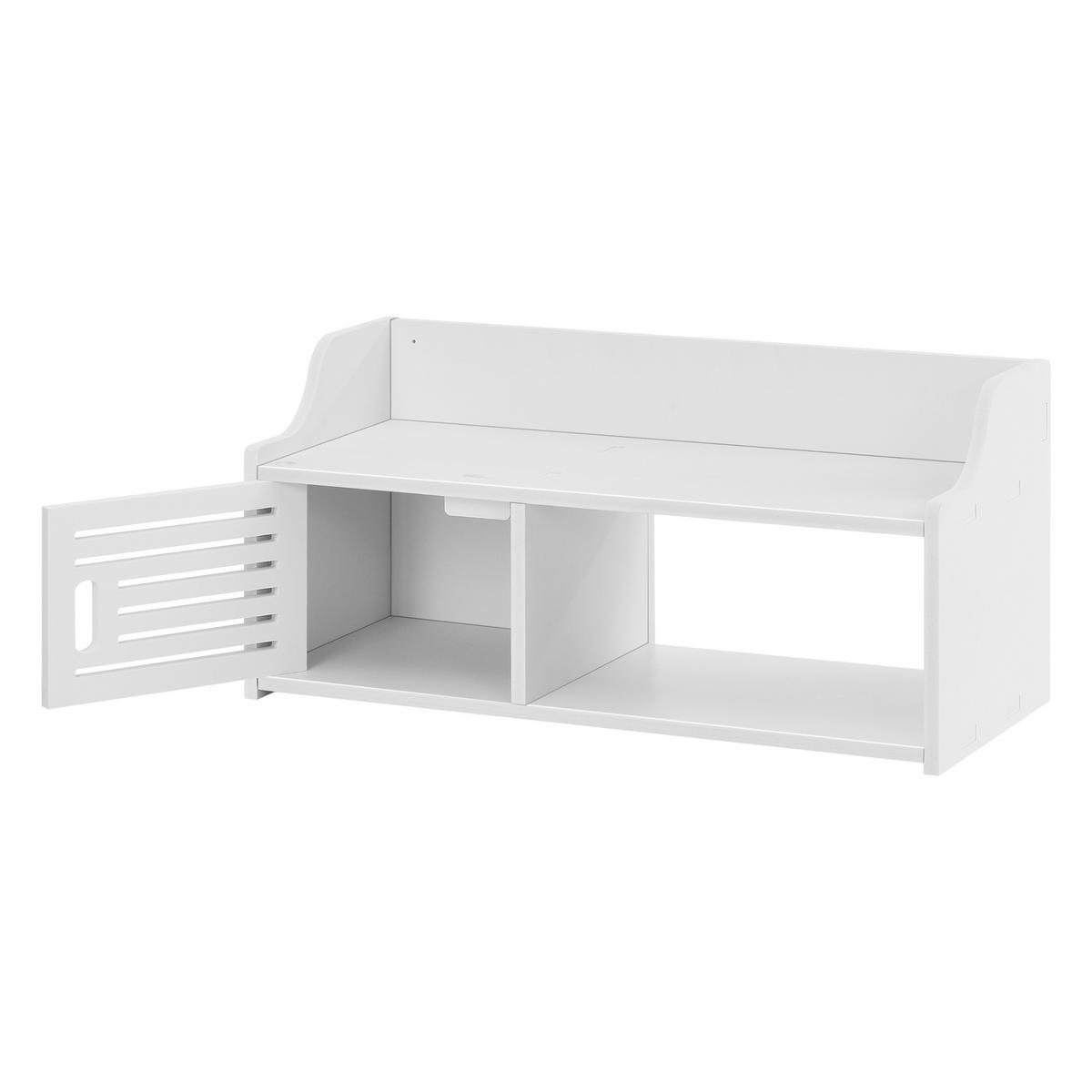 HÄNGESCHRANK Norberg - Weiß, Kunststoff (62/28/25cm) - [en.casa]