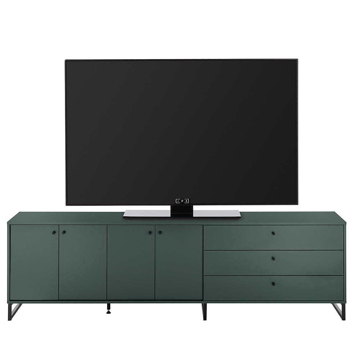 LOWBOARD - Dunkelgrün / Schwarz - Dunkelgrün, Holzwerkstoff (213/62/42cm) - home24