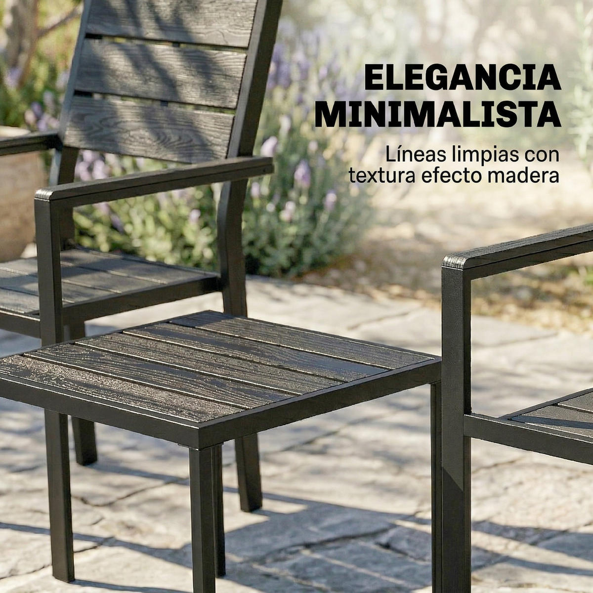 GARTEN-BEISTELLTISCHSET Schwarz 3 Stück - Schwarz, Metall (56/56/91cm) - GiPP