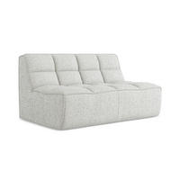 2-SITZER-SOFA Strukturstoff Stoff Beige - Beige/Schwarz, Kunststoff/Textil (160/75/93cm) - Makamii