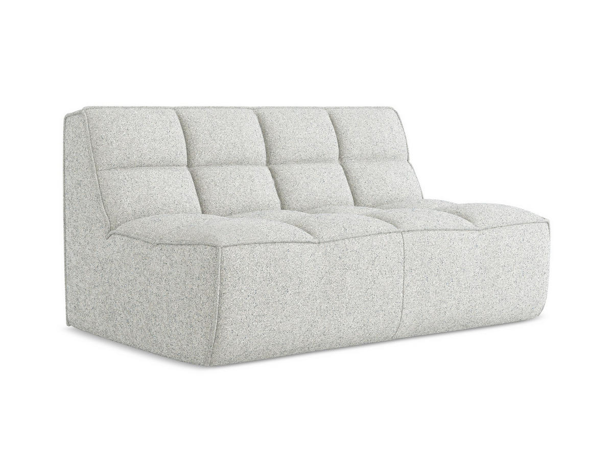 2-SITZER-SOFA Strukturstoff Stoff Beige - Beige/Schwarz, Kunststoff/Textil (160/75/93cm) - Makamii