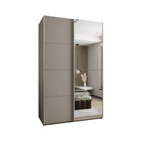 SCHWEBETÜRENSCHRANK 245,5/160/64 2-türig - Kaschmir/Silberfarben, Holz/Metall (160/245/64cm) - Abiks Möbel