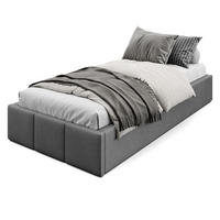 POLSTERBETT für Schlafzimmer Bett mit Stauraum Graphit 90x200cm - Graphitfarben, Holzwerkstoff/Textil (90/200cm) - Muralo