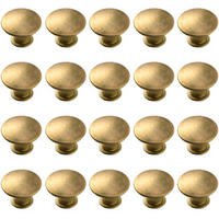 METALLKNAUF 20er-Set Bronze Gelb 30 x 30 x 21 mm Schublade Schrank - Bronzefarben, Metall (3/2.1/3cm) - MCBOSON